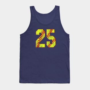 Fastpitch Softball Number 25 #25 Softball Shirt Jersey Uniform Favorite Player Biggest Fan Tank Top